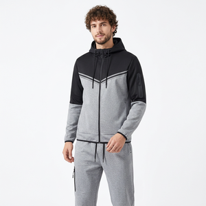 Conjunto Deportivo Color Block con Sudadera con Cierre y Pantalones Jogger, Transpirable, Ligero, Ropa Deportiva Informal para Mujer - Product Image 5