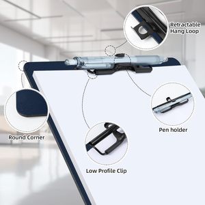 A4 Nhựa Clipboard Với Low-Key Kim Loại Clip Treo Văn Phòng Học Tập Clipboard Thư Mục Xách Tay Bằng Văn Bản Hội Đồng Quản Trị Cho Sinh Viên - Product Image 4