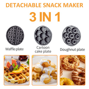3 In 1 Breakfast <b>Maker</b> Waffle Donut Cookie <b>Maker</b> Multifunction Electric Baking Machine For Kitchen Use - Product Image 5