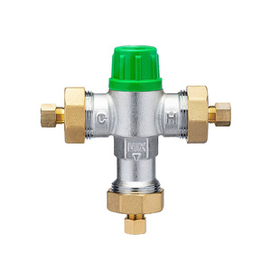 Válvula mezcladora termostática ajustable de latón niquelado de <span class=keywords><strong>3</strong></span> vías y <span class=keywords><strong>3</strong></span>/4 pulgadas para baño y sistema de calefacción - Product Image 6