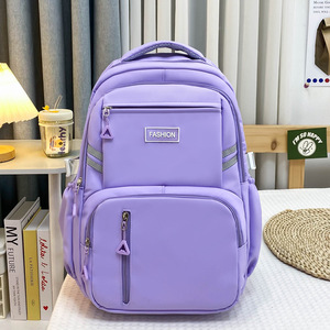 Cross-Border New Style High-Looking High-Capacity Lightweight Simple Casual <b>Backpacks</b> for Middle <b>School</b> and College Students - Product Image 1