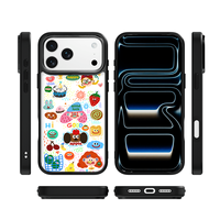 Coque de téléphone AG Feeling Black Edge avec motif photo booth doré pour iPhone 17, 17 Pro Max, 16 Pro, 15, 15 Pro Max – Coque magnétique