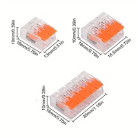 Kit de connecteurs rapides pour fils de cuivre 2P 3P 5P, boîtier de terminaison mixte en PC pour éclairage LED et connexions efficaces