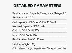 <span class=keywords><strong>Batterie</strong></span> <span class=keywords><strong>externe</strong></span> magnétique mini capsule personnalisable avec logo, 5000 mAh, portable de poche, chargeur universel à branchement direct pour mobile - Product Image 6
