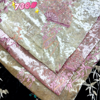 Tissu de costume de mariage en soie de mûrier brodé jacquard sergé pour filles, ensemble robe Cheongsam style chinois