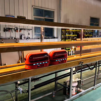 Système de convoyeur alimentaire guidé par rail, robot de service intelligent personnalisé, nouvelle conception, machine de livraison de sushis pour cantine et buffet