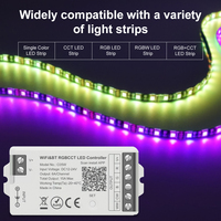Contrôleur Wifi Tuya avec télécommande RF 2.4G pour CCT RGB RGBW RGBCCT LED Strip Light Support Alexa Google Assistant Commande vocale
