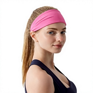 Diadema Deportiva Elástica <span class=keywords><strong>de</strong></span> Borde Ancho para Mujer, Absorbente <span class=keywords><strong>de</strong></span> Sudor, Antideslizante, para Correr, Fitness, Yoga, Cinta para el Cabello - Product Image 2