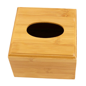 Caja de pañuelos de madera personalizada al por mayor de fábrica, caja de pañuelos de estilo chino para sala de estar, caja de madera cuadrada, se puede personalizar con logotipo o patrón. - Product Image 1