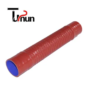 auto flexible rubber corrugated radiator reinforced steel wire silicone hose