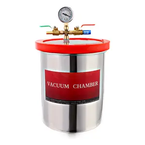 Factory Price 6 Liters Stainless Steel Portable Pressure 2 Gallon Vacuum Chamber For Resin