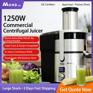 <span class=keywords><strong>Extracteur</strong></span> de jus commercial Mond.uk 1250W, 85 mm, en acier inoxydable 304, pour canne à sucre, oranges, fruits et légumes - Product Image 1
