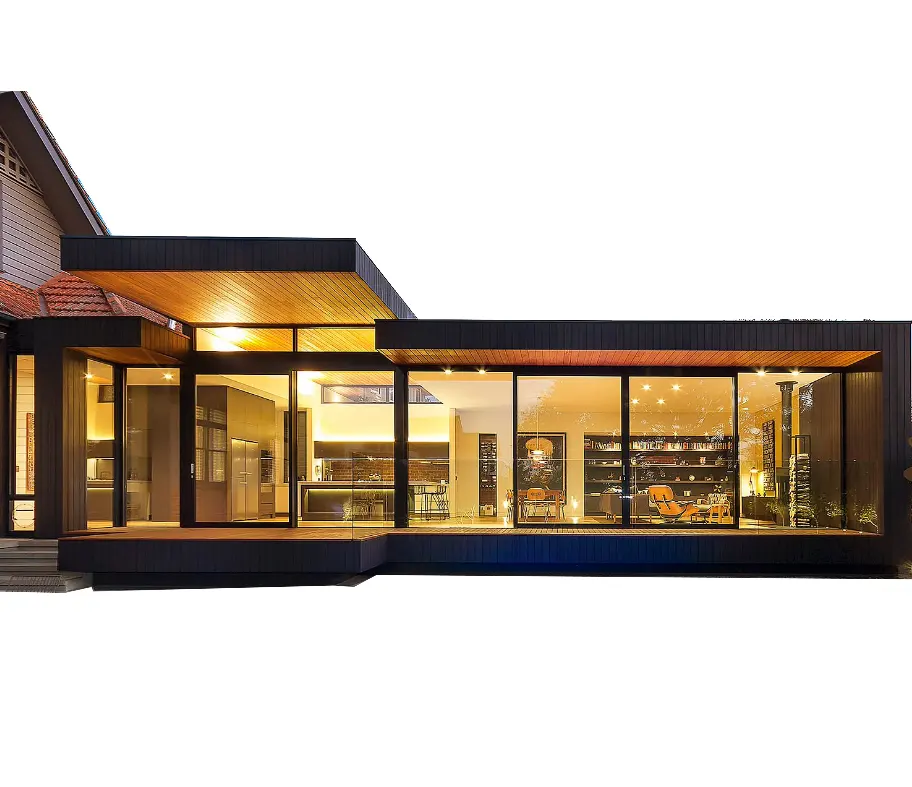 Casa moderna piso para teto térmico quebra janela de alumínio e design da porta