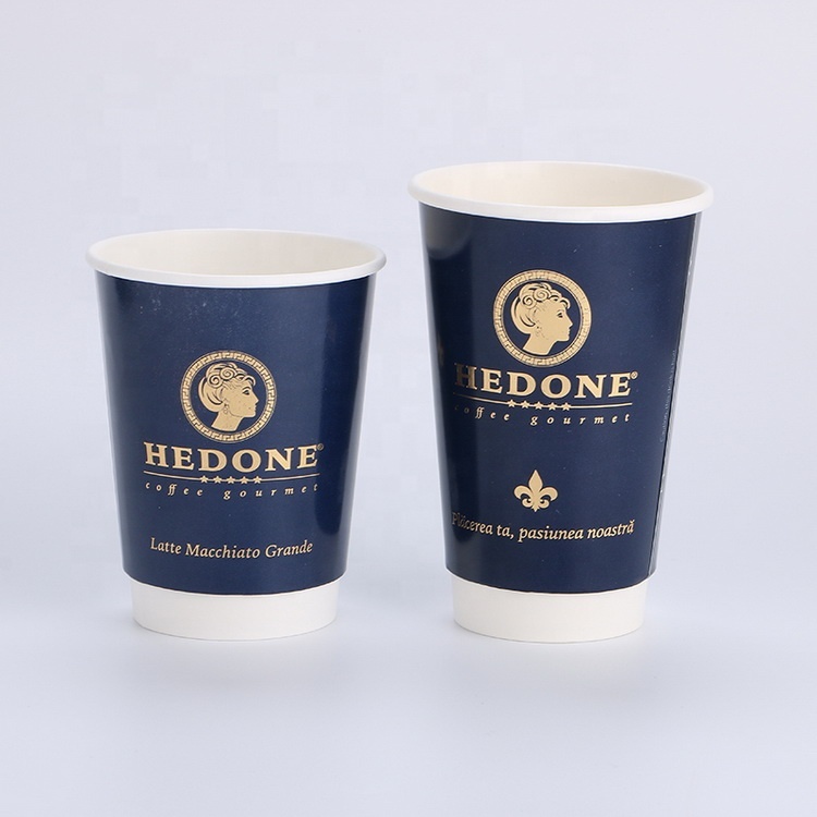 Gobelets à café jetables avec Double mur, couleurs personnalisées, Logo imprimé, environnemental, vente en gros, pièces
