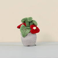 Porte-clés en peluche créatif et mignon en forme de fleur de tulipe, pendentif en poterie pour sac, jouet en peluche en gros