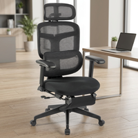 Chaise de bureau ergonomique pivotante moderne en maille dynamique, réglable, avec soutien lombaire et appui-tête, vente en gros d'usine