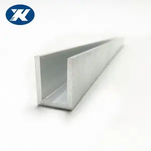 Aluminiumlegering U Kanaal Rail U-Vorm Zilver Aangepaste Lengte Grootte Voor Raam En Deur