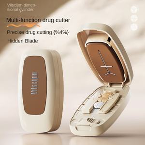 قاطع أدوية محمول متعدد الوظائف مقسم لوحي واحد-أربعة-ثلاثة علب لتخزين الأدوية بلاستيك ABS + هلام السيليكا - Product Image 5