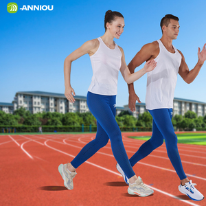 Pantalones deportivos transpirables de secado rápido de cintura alta al por mayor, <span class=keywords><strong>mallas</strong></span> para correr para <span class=keywords><strong>hombre</strong></span> y mujer para entrenamiento en pista al aire libre - Product Image 1