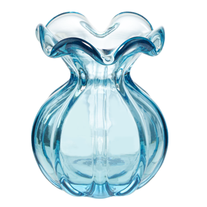 Élégant vase en verre à bord blanc de 14.5cm Style <span class=keywords><strong>Fonton</strong></span> classique avec design à volants pour bouteilles décoratives pour la maison - Product Image 4
