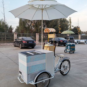 Tricycle électrique commercial pour vente de glaces, congélateur mobile, vélo cargo pour aliments, tricycle passagers pour vente de sucettes glacées - Product Image 1