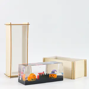 DIY 물방울 수지 금형 대형 중간 작은 직사각형 장식 조각 수지 장식품 용 실리콘 몰드