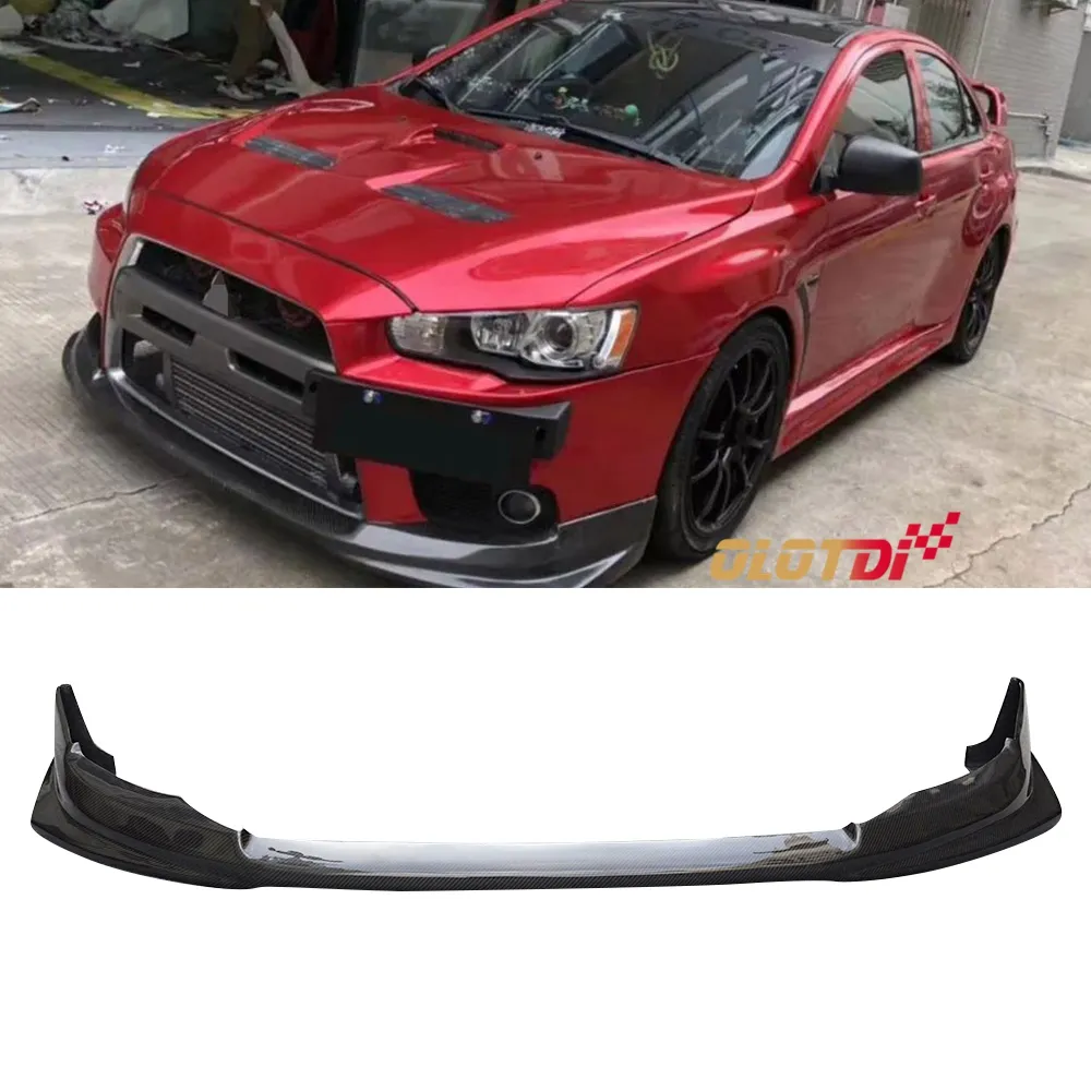 H2 стиль карбоновый передний спойлер бампер для Mitsubishi Lancer EVO X 10th 10 Lancer Evolution