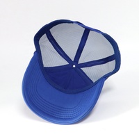 Casquettes de baseball pour hommes, 5 panneaux, style camionneur, en maille de mousse bleue, décontractées et sportives, avec logo personnalisé imprimé par le fabricant