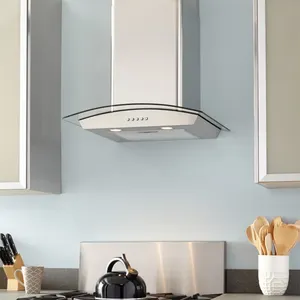 Wall Mounted Kitchen Range Hood With Canopy Glass/ Stainless Steel Range Hood/ Cooker Hood SV198D