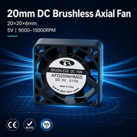 Ventilateur de refroidissement DC ultra-mince de 20 mm, ventilateur micro-axial sans balais, faible bruit, débit d'air élevé pour serveur, routeur