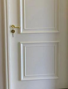 Porte intérieure laquée au design français minimaliste de luxe pour salon et bureau à domicile, meubles sur mesure - Product Image 2