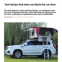 Carpa Familiar Ligera para las Cuatro Estaciones, Techo Rígido, Ventana para Observación de Estrellas, Carga USB, Uso Autónomo, Sin Necesidad de Instalación, para SUV y Jeep