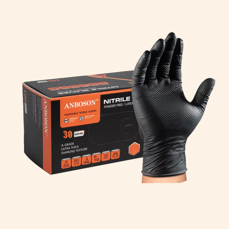 Custom Disposable Black Nitrile Powder Free