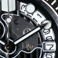 Montre MINUTETIME Sub Case Hollow Out NH35, luxe, cristal saphir, cadran lumineux, mouvement automatique, étanche, montre-bracelet