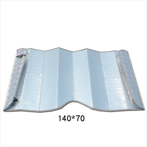 Pare-soleil pour pare-brise de voiture 140x70cm en aluminium pliable, protection contre la chaleur et les rayons du soleil - Product Image 1