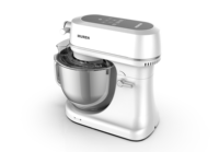 Batteur sur socle inclinable 5,7 L 800 W 12 vitesses, mélangeur planétaire à faible bruit, boîtier en plastique ABS, avec hachoir à viande, vente directe OEM