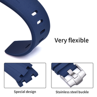 JUELONG Premium correa de reloj de goma de silicona 28mm correa de reloj de repuesto de muñeca deportiva para reloj AP