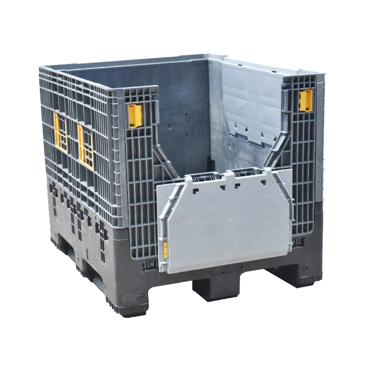 De plástico de logística plegable Bin de paletas de plástico cajas de