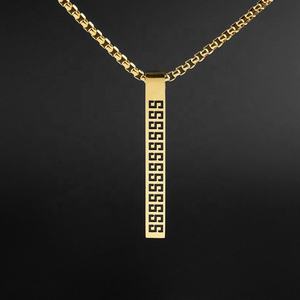 Colgantes, Collares, Dijes de Barra, Joyería de Acero Inoxidable, Diseños Punk, Dijes Grabados para Hombre - Product Image 3