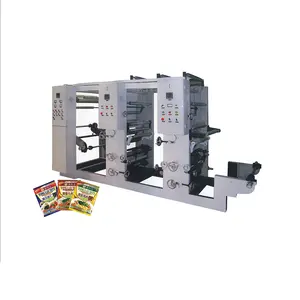 Stable color register good printing quality stack type 6-color mini flexo printing machine flexographic printers