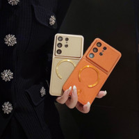 Casing Kartu Magnetik Desain Bisnis Mewah TPU+PC dengan Lapisan Frosting, Perlindungan 360 untuk Seri S26, Pelindung Tahan Banting