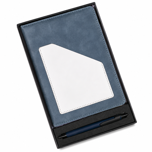 Aurelux RE012 - Juego de Regalo de Cuaderno y Bolígrafo de Tinta de Gel con Estuche de Terciopelo PU Gris Premium, Elegante Cuaderno para Regalos Corporativos Profesionales - Product Image 3
