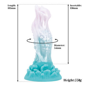 Consoladores de monstruos de fantasía de colores surtidos con enormes consoladores de pene de animales y consoladores femeninos inspirados en alienígenas en varios tamaños - Product Image 6