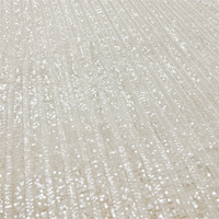 Tissu en velours noir à paillettes en gros, tissu en velours à paillettes rayé, tissu en velours doux et pelucheux à paillettes pour robes de mariée