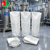 Sac filtrant en PP 4,13 x 15 pouces avec collier en plastique 105 x 380 mm pour traitement de l'eau industrielle