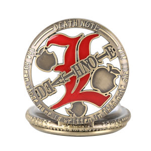 Reloj de Bolsillo con Cadena de Anime Japonés <span class=keywords><strong>Death</strong></span> Note, Regalo de Cosplay, Bronce Vintage, Cuarzo, Estilo Steampunk - Product Image 4