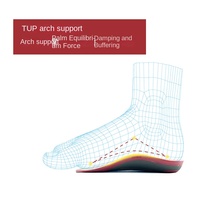Semelle intérieure en gel PU pour adultes, soutien de la voûte plantaire haute et du pied plat, avec coussinet à sept points pour valgus, demi-semelle confort sportive