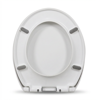 Couvre-siège de toilette plat UF pur, personnalisé, lavable, taille standard, forme sur mesure, dégagement rapide, fermeture douce, moderne, garantie 2 ans