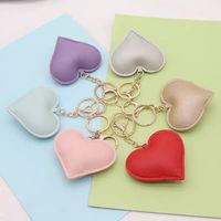Porte-clés Cœur Simple Électroplaqué Effet Huile, Vente Directe Usine, Tendance pour Couple, Pendentif Breloque pour Sac