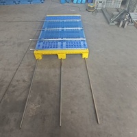 Palette en plastique à 3 roulettes pour chariot élévateur industriel, palette ouverte, 1800*1000*150mm, transport en entrepôt